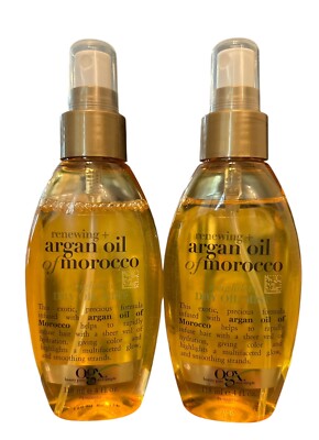 2 Bottles OGX Renewing+ Argan Oil Of Morocco Dry Oil Mist - 4 fl oz Each