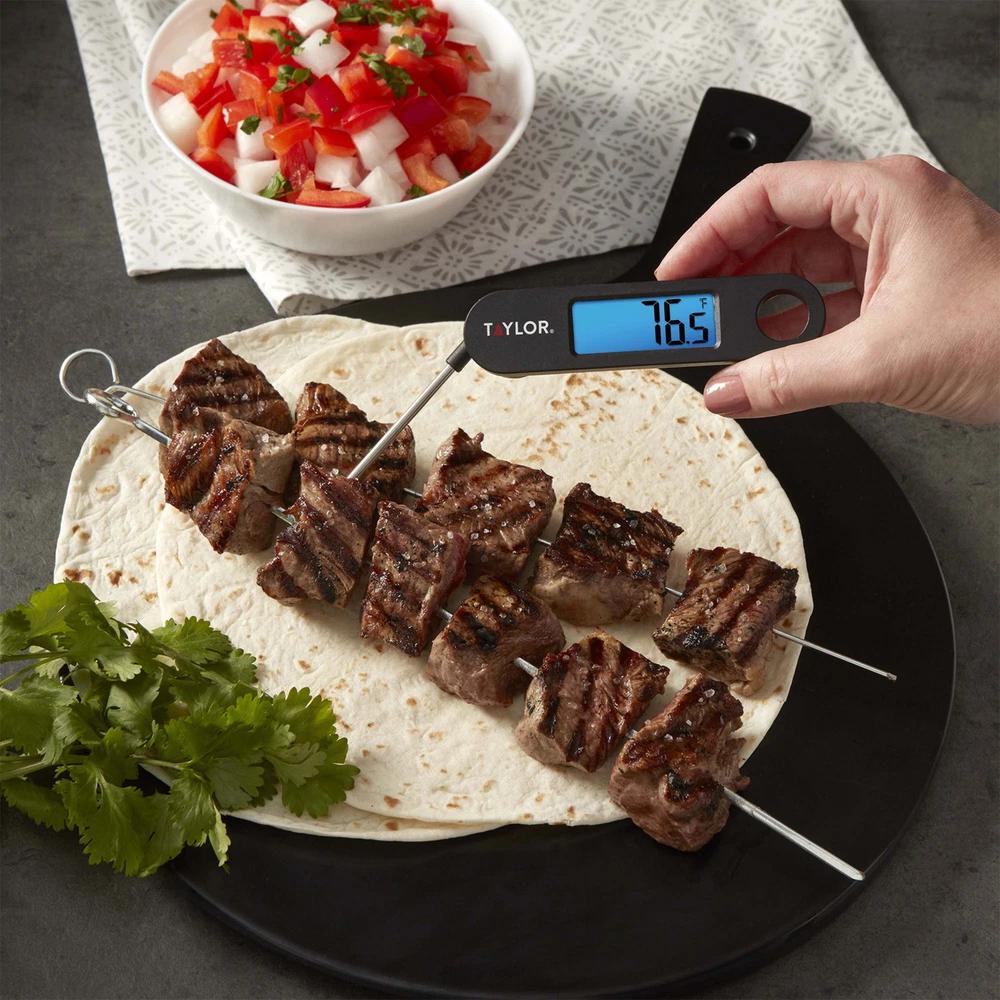 Digital Meat Thermometer Folding Probe Stainless Steel W/ Backlight Display NEW Digital Meat Thermometer Folding Probe Stainless Steel W/ Backlight Display NEW