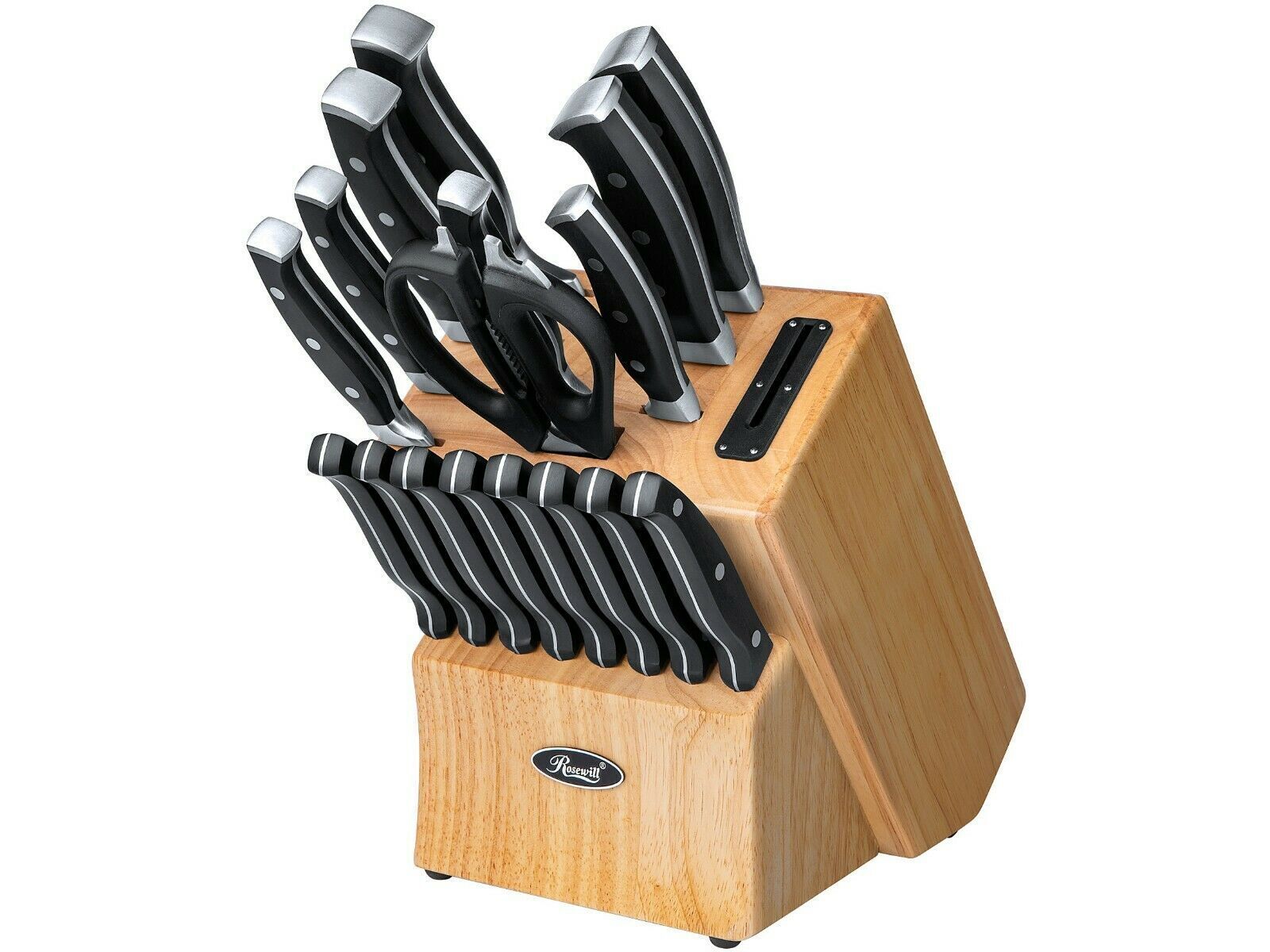 Rosewill 18 Piece Stainless Steel Cutlery Knife Set with Kitchen Shears
