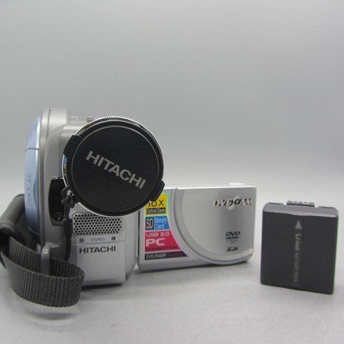 Hitachi DVDCAM DZ-MV550E Handheld Mini DVD Camcorder Silver Tested