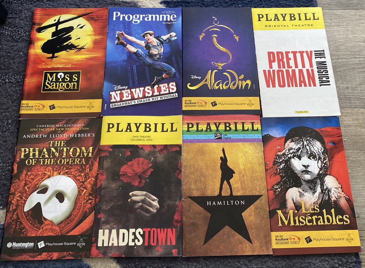 Randomly Selected Broadway Touring Playbills, Hadestown, Hamilton