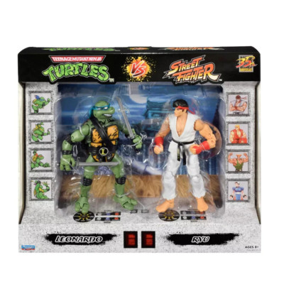 Teenage Mutant Ninja Turtles TMNT vs Street Fighter - Leonardo vs Ryu Action Pac