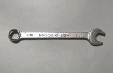 MATCO Tools USA WCH 186, 9/16" Combination Wrench, 6.6" Long, 6 Point.