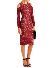 Alice and Olivia knee length burgundy lace dress