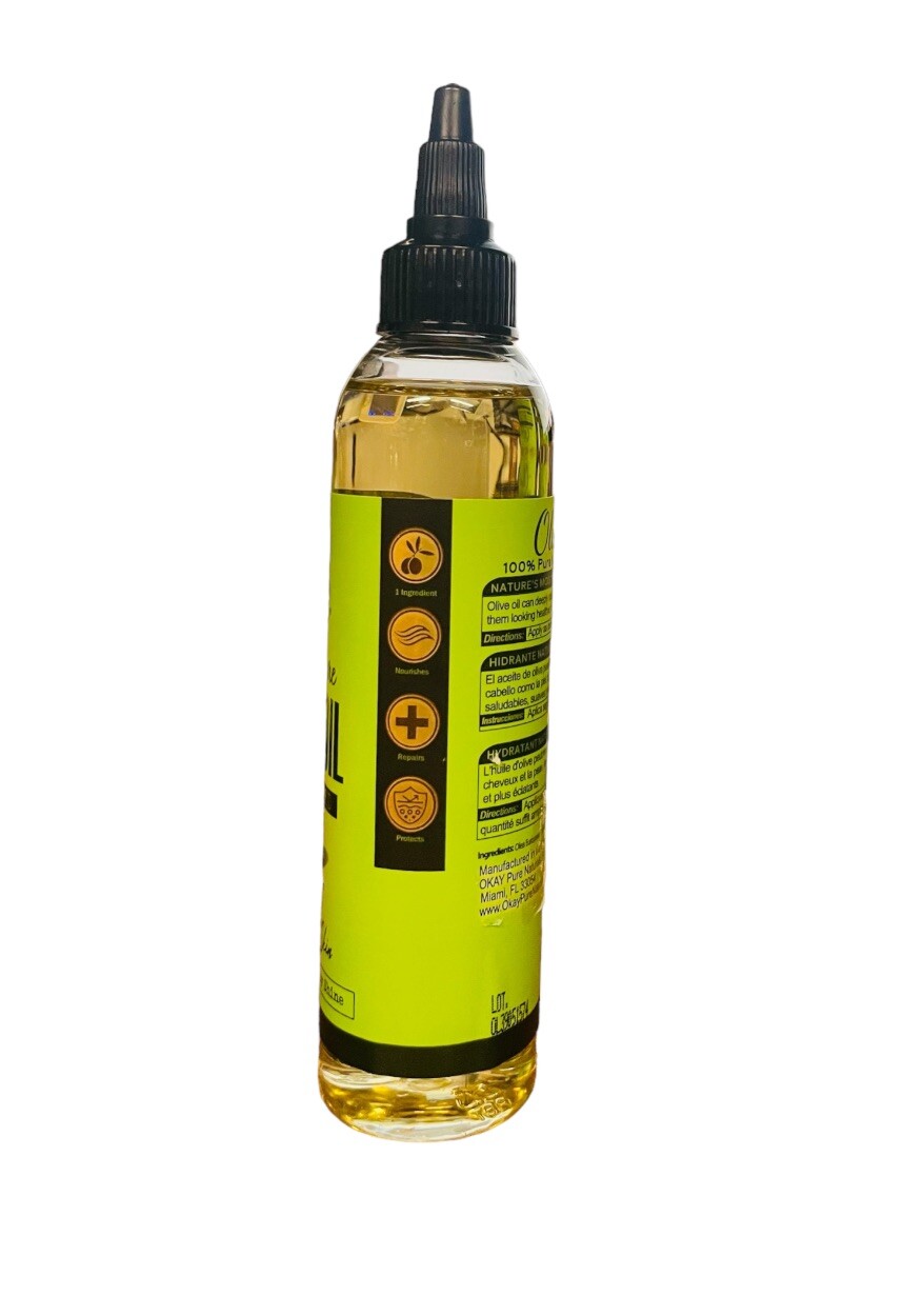 OKAY 100% PURE OLIVE OIL FOR SKIN AND HAIR 4OZ FREE SHIPPING