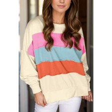 Color Block Long Sleeve Sweatshirt