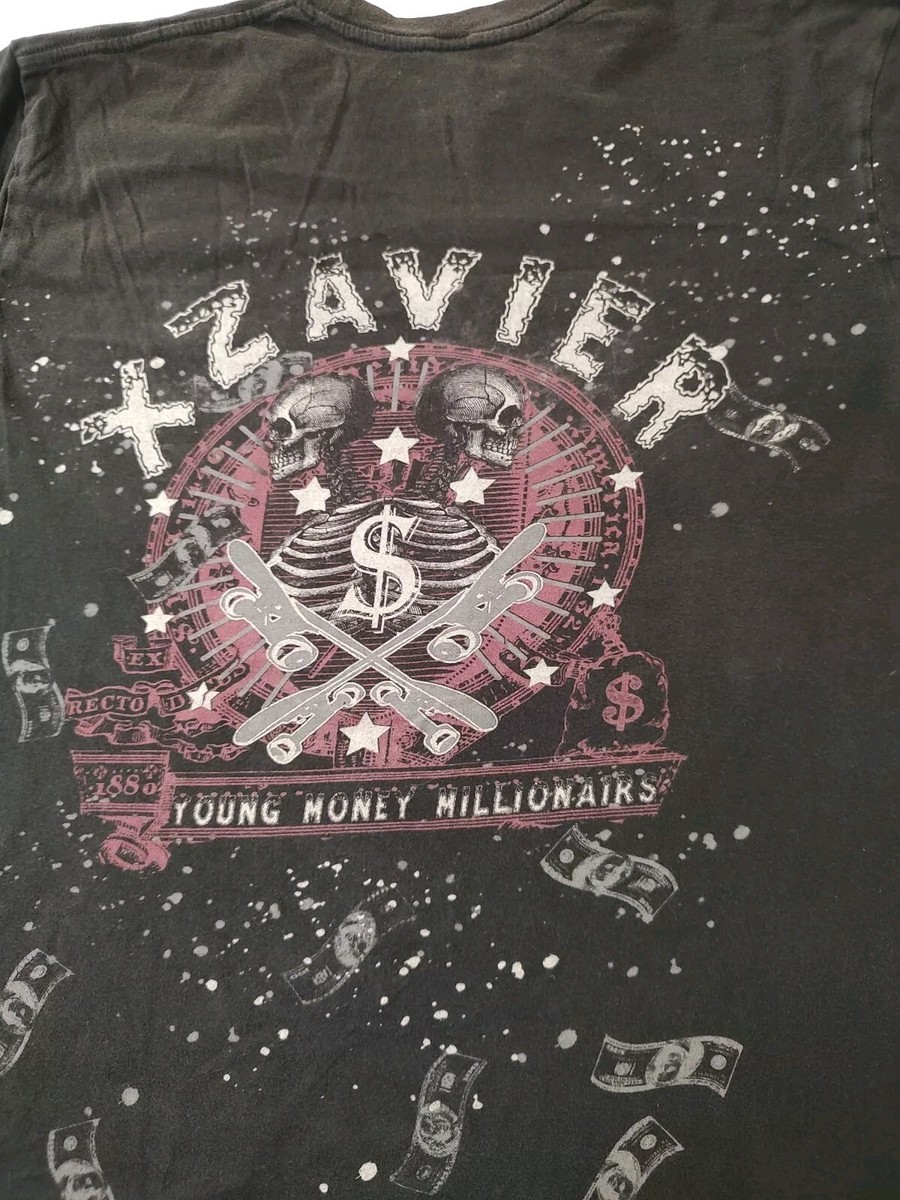 Xzavier Dbl Sided Graphic Print Men's XXL T-shirt Y2K Affliction