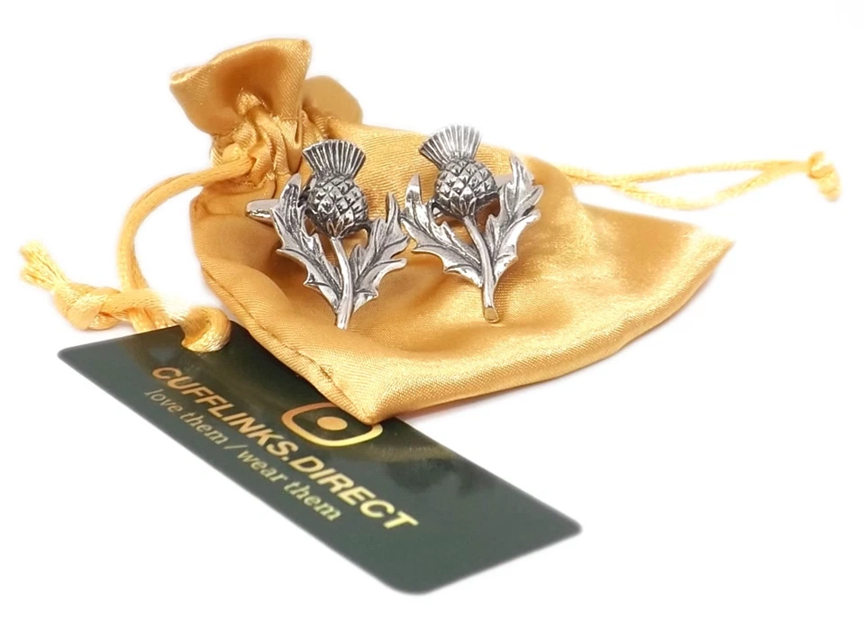 Scottish Scott Scotland Pewter Rugby Thistle Gift Cuff links By CUFFLINKS DIRECT - Image 4 of 4