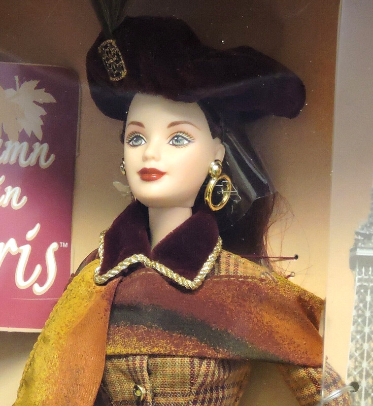 Autumn in Paris Barbie 19367 CE 1997 City Seasons Series MIB COA doll Stand