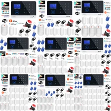 V21 WiFi Tuya APP GSM Wireless Home Security Alarm Burglar System+Alexa+Google