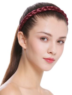 Haarband Haarreif geflochten Tracht traditionell granatrot braid CXT-006-120