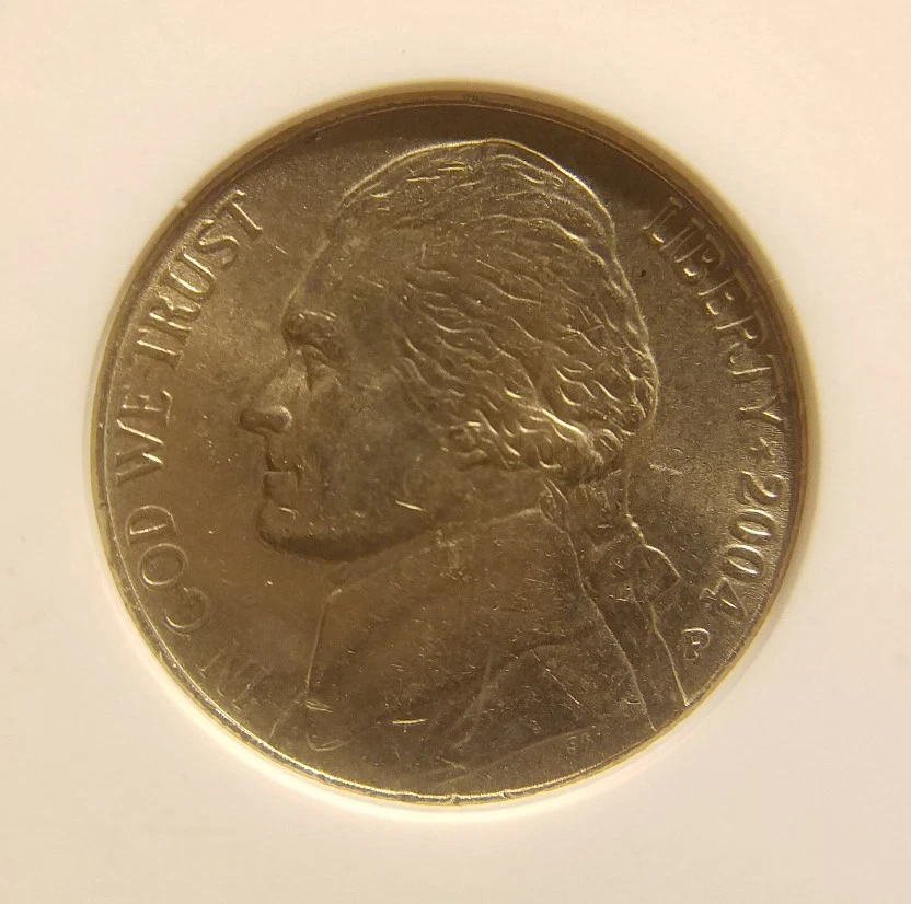 ANAC  2004 P Jefferson Handshake Nickel Error CDDO-001 MS63. Our T8724 - Image 4 of 4