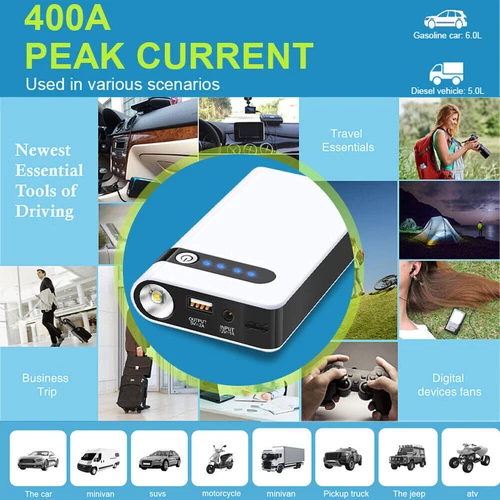 30000mAh Portable Car Jump Starter Booster Jumper Box Power Bank Battery Charger - Picture 8 of 19