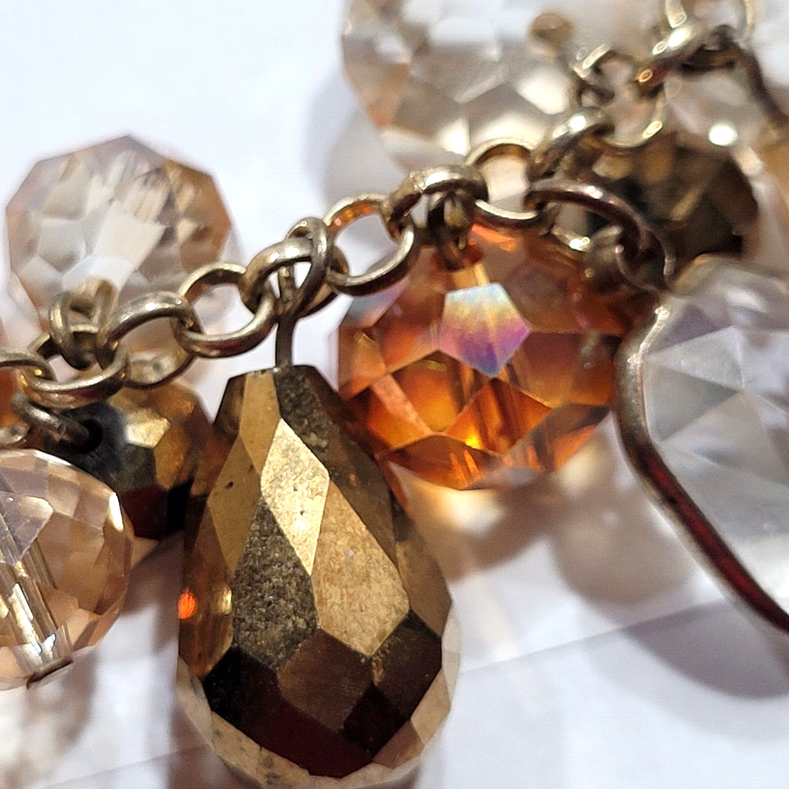 Chunky Cluster Statement Multi Colored Faceted Gl… - image 24