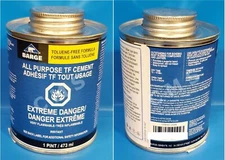 Barge Cement Original All-Purpose Toluene Free 1 Pint (1PT=16oz) Quabaug Tin Can