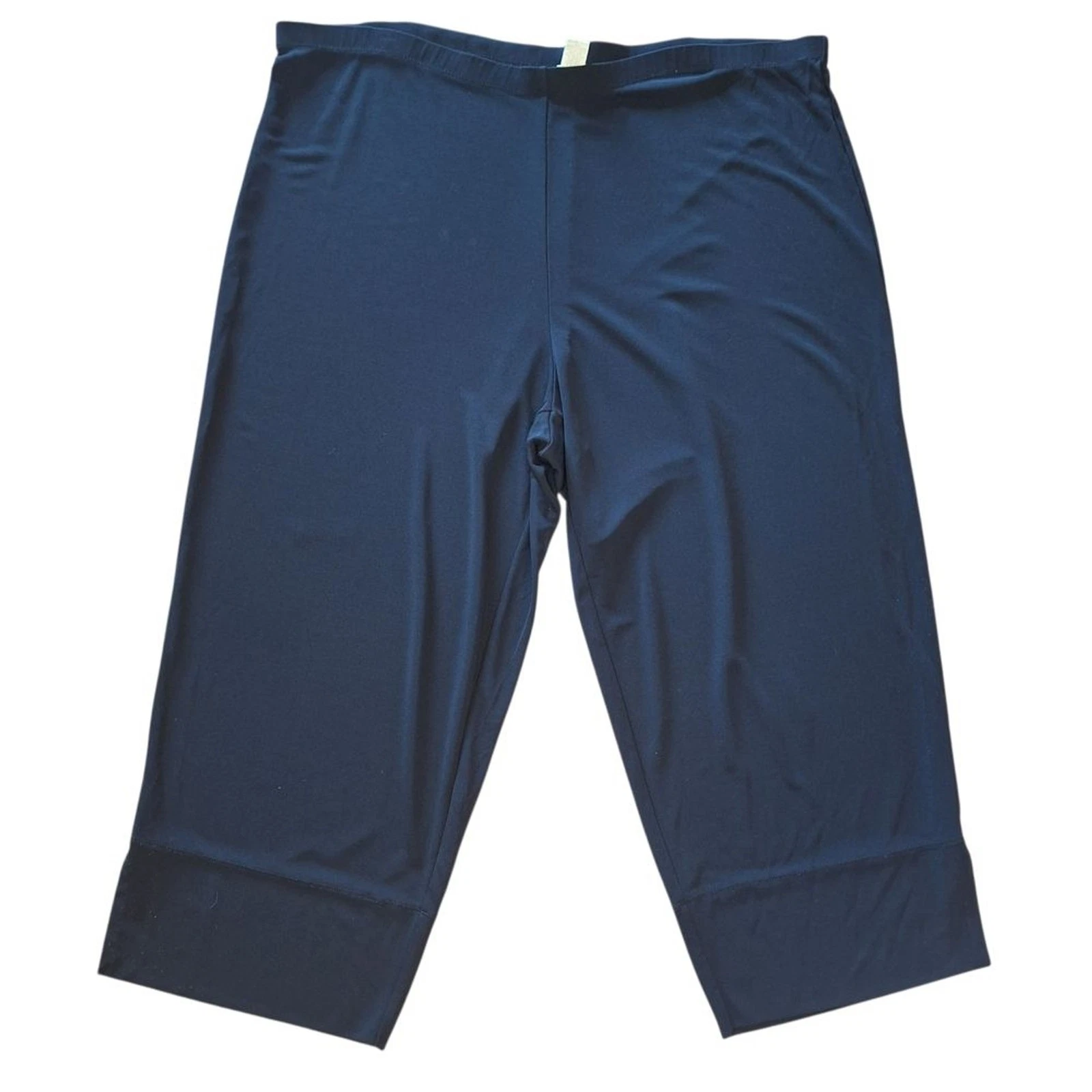 J Jill Black Capri Pants Pull On Slinky 2X Womens