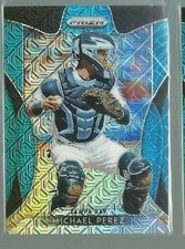 2019 Panini Prizm Prizms Blue Mojo #260 Michael Perez 077/399 (ref 78933)