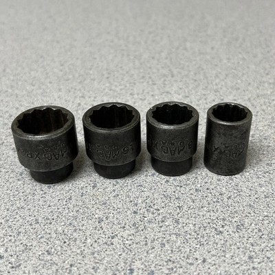 Mac Tools 3/8'' Drive - 1/2, 5/8, 11/16, 3/4 -12pt SAE Shallow Impact Sockets Lot
