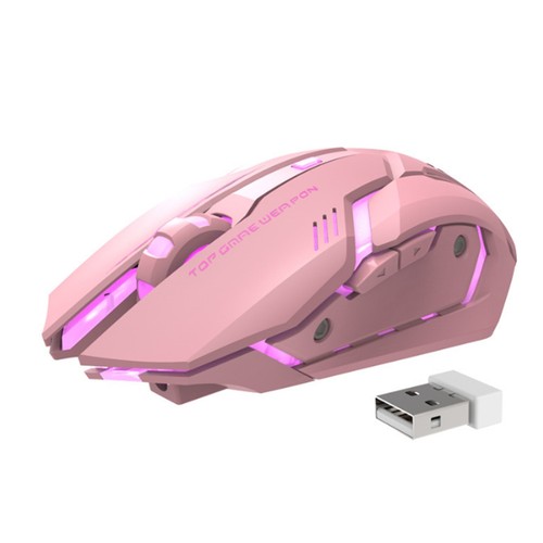 Mouse 2.4G Computer Mouse Laptop USB Rechargeable Mute Backlit Mouse Cute6329 - Afbeelding 7 van 7
