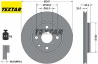 2X Bremsscheibe Textar 92141903 2 Bremsscheiben Vorderachse Vorne