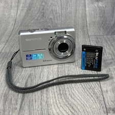 Olympus FE-190 Digital Camera 6.0 MP Silver 3x Optical Zoom Compact Type Tested