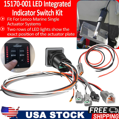 #ad #ad For Lenco Marine 15170 001 LED Indicator Integrated Tactile Trim Tab Switch Kit $255.99