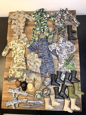 Action Man / GI Joe Camouflage Uniform Bundle x 7 Outfits 1:6 Scale