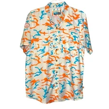 Magellan Outdoors Fish Gear Whataburger Moisture Wicking Camo Shirt Men's L