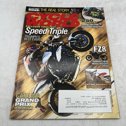 Cycle World Motorcycle Magazine 2011 Lot of 10 Issues Honda Suzukis Yamaha BMW - Picture 6 of 12