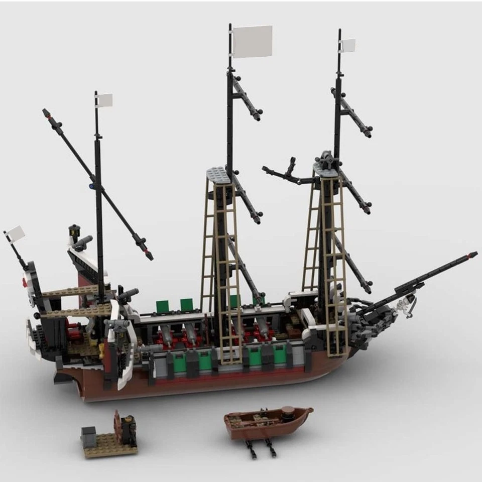 MOC-202552 Remake of Skull's Eye Schooner 6286 Pirate Ship Set 1676 Pieces - Image 3 of 4
