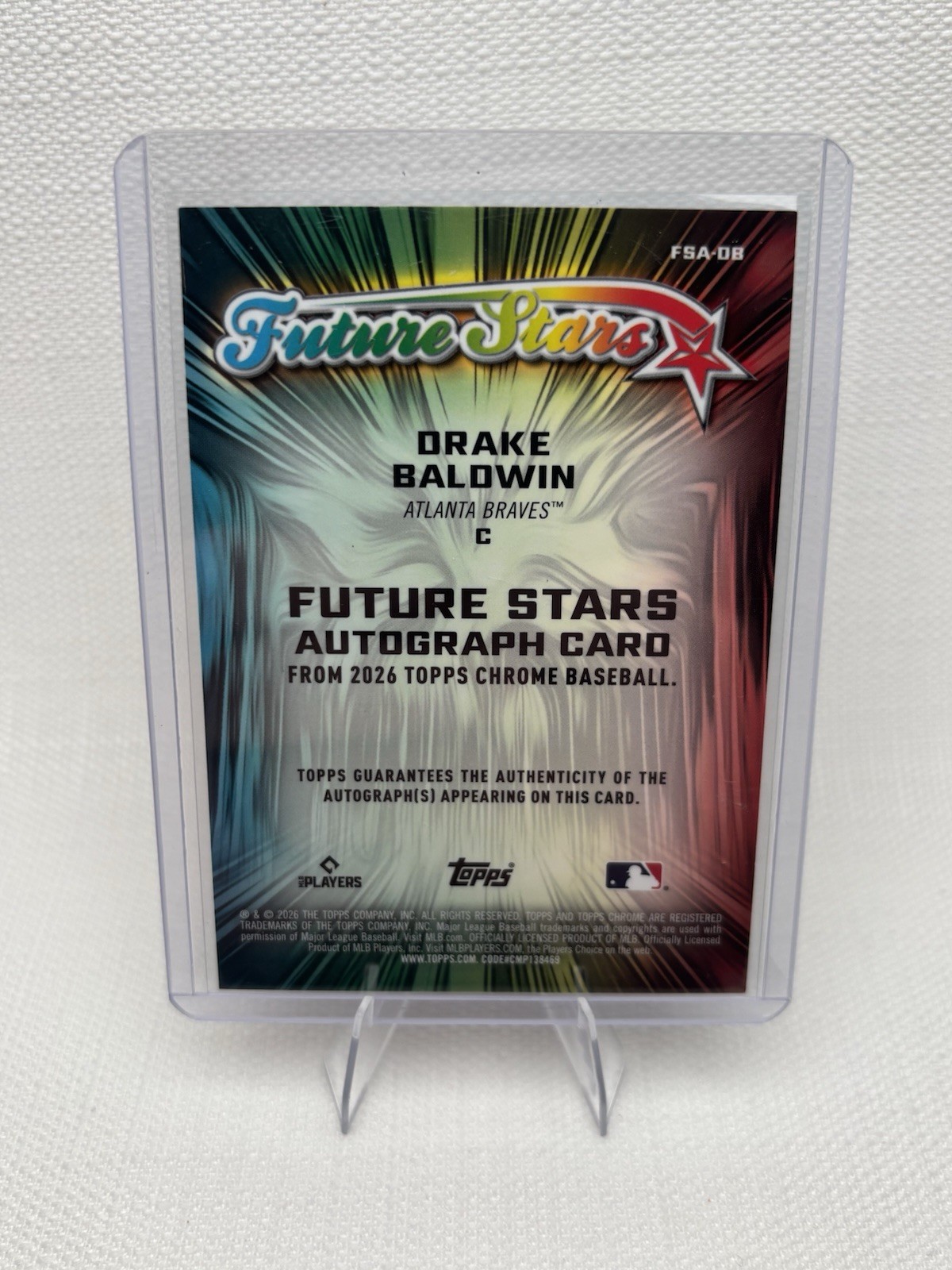2026 Topps Chrome Drake Baldwin Future Stars Gold Auto /50 #FSA-DB Braves SP 🔥 view 3