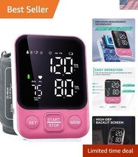 Blood Pressure Monitor Upper Arm Monitors for Home Use BP Machine with 2x120 ...
