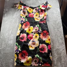 David Meister Womens 12 Floral Off Shoulder Midi Dress Cocktail Wedding NWT
