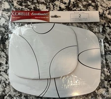 Corelle Coordinates Reston Lloyd Counter Protector Mats, Set of 2, Simple Lines
