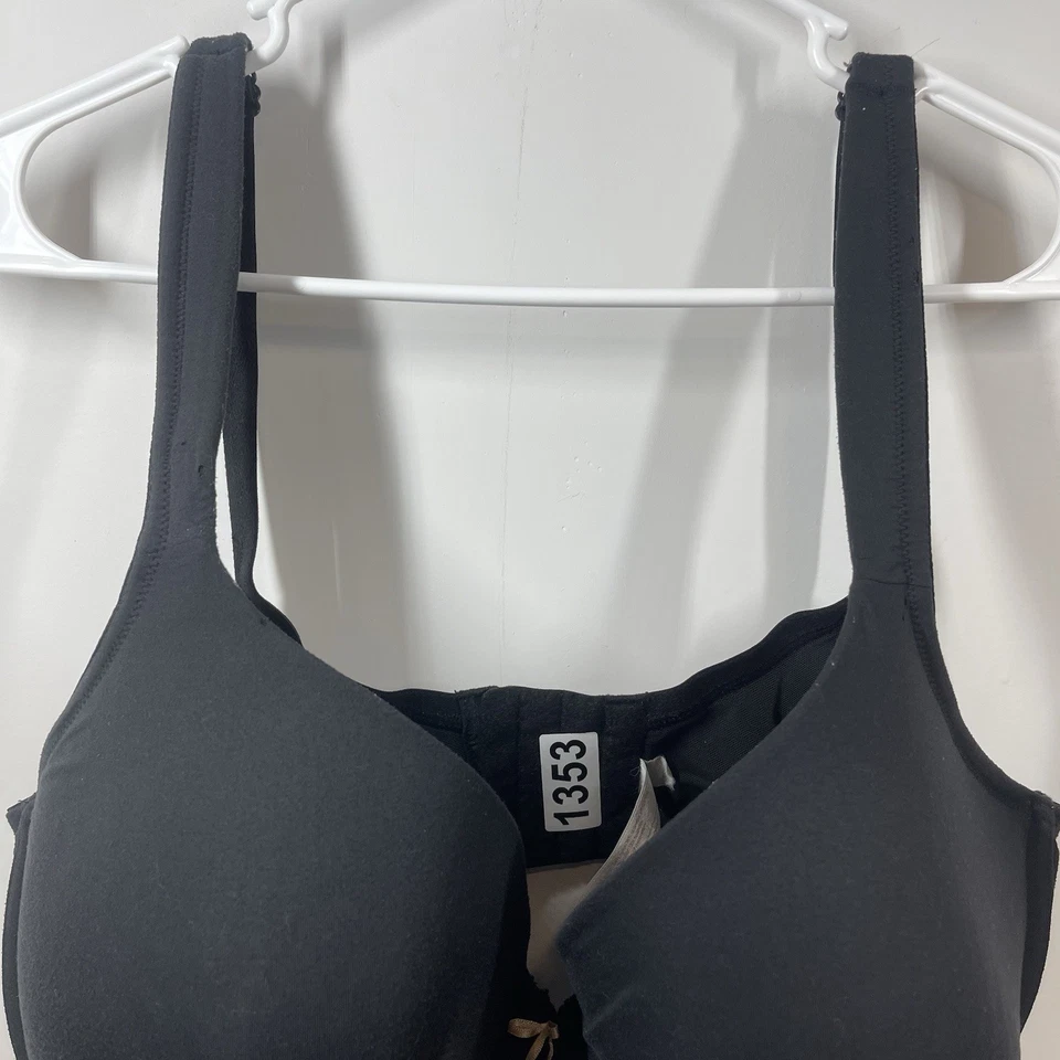 Lane Bryant Cacique Bra 38F Black Lightly Lined Full Coverage Lace Bow Plus - Image 3 of 4