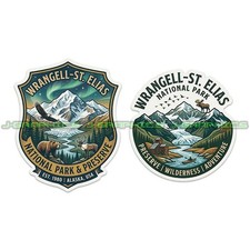 Wrangell St Elias National Park Vinyl Decal Sticker 2 Pack A