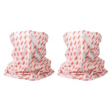 2pcs Summer Neck Gaiter Sun Protection Face Mask for Hiking, Red/Blue/White