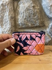 Vera Bradley Loves Me Coin Purse with Zipper Wallet Pink Floral