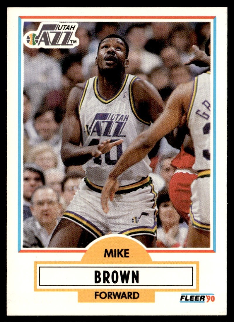 1990-91 Fleer Mike Brown Utah Jazz #183