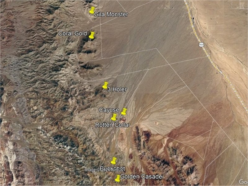 20.66 Acre Gold Lode Mining Claims, Mohave Co AZ, Est 500K–1M Oz Gold Reserves