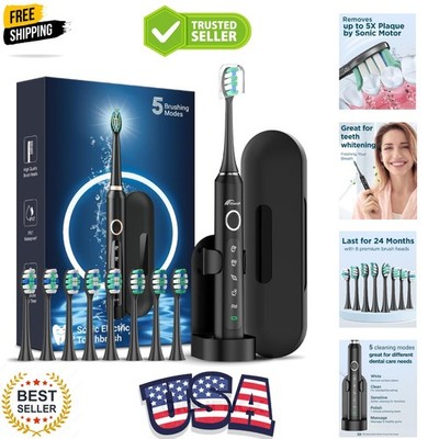 M5 Sonic Electric Toothbrush for Adults and Kids - Rechargeable Toothbrush wi...