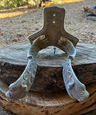 Vintage Antique Ornate Metal 2-Armed Wall Mount Hat Coat Hook Curtain Tieback