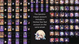 Genshin Impact AR 56 NA + Honkai Star Rail - Flins - Neuvilette - Xiao - Kazuha