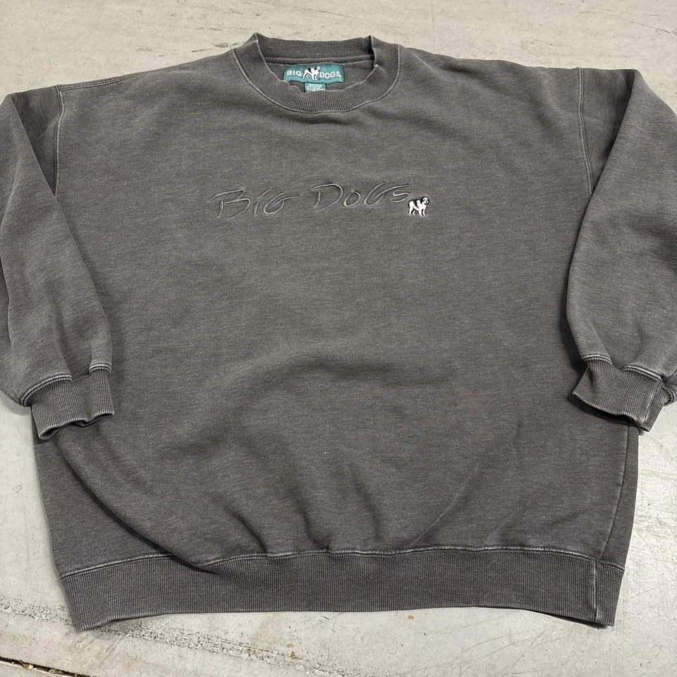 Vintage Men’s Big Dogs Embroidered Gray Xl Sweatshirt - Image 2 of 4