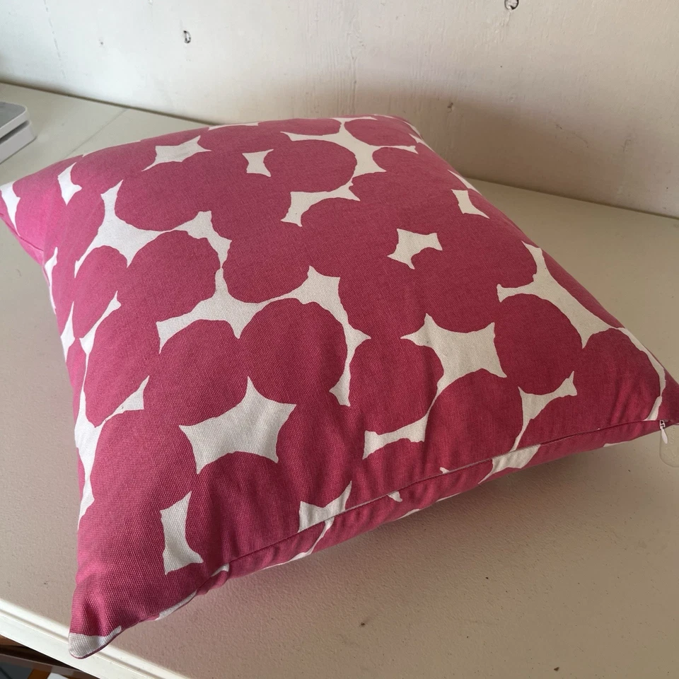 Kate Spade Pillow Random Dot Pink White Decorative Square 18” With Down Fill - Image 3 of 4