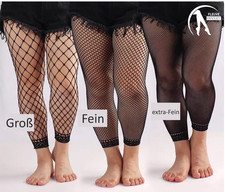 Netzstrumpfhose Nylon Oversize Fishnet Tights Leggins Fußlos Unterwäsche S-XXL