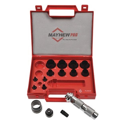 MAYHEW 66004 Metric Hollow Punch Set,3mm to 30mm 4WME7