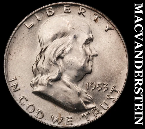1953-D Franklin Half Dollar- Silver Choice Gem Brilliant Uncirculated #i9633