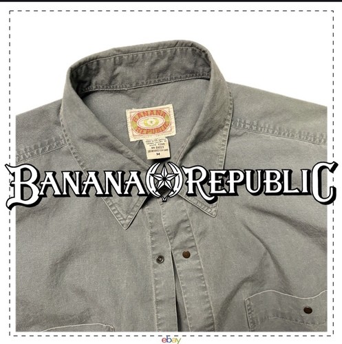 VNTG 80s Banana Republic Mill Valley Poplin Shirt Men’s Size M