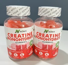 Lot of 2 Novaii Creatine Monohydrate Gummies 5000Mg Unisex, 90ct Strawberry